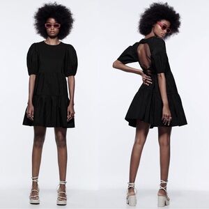 Zara tiered open back dress